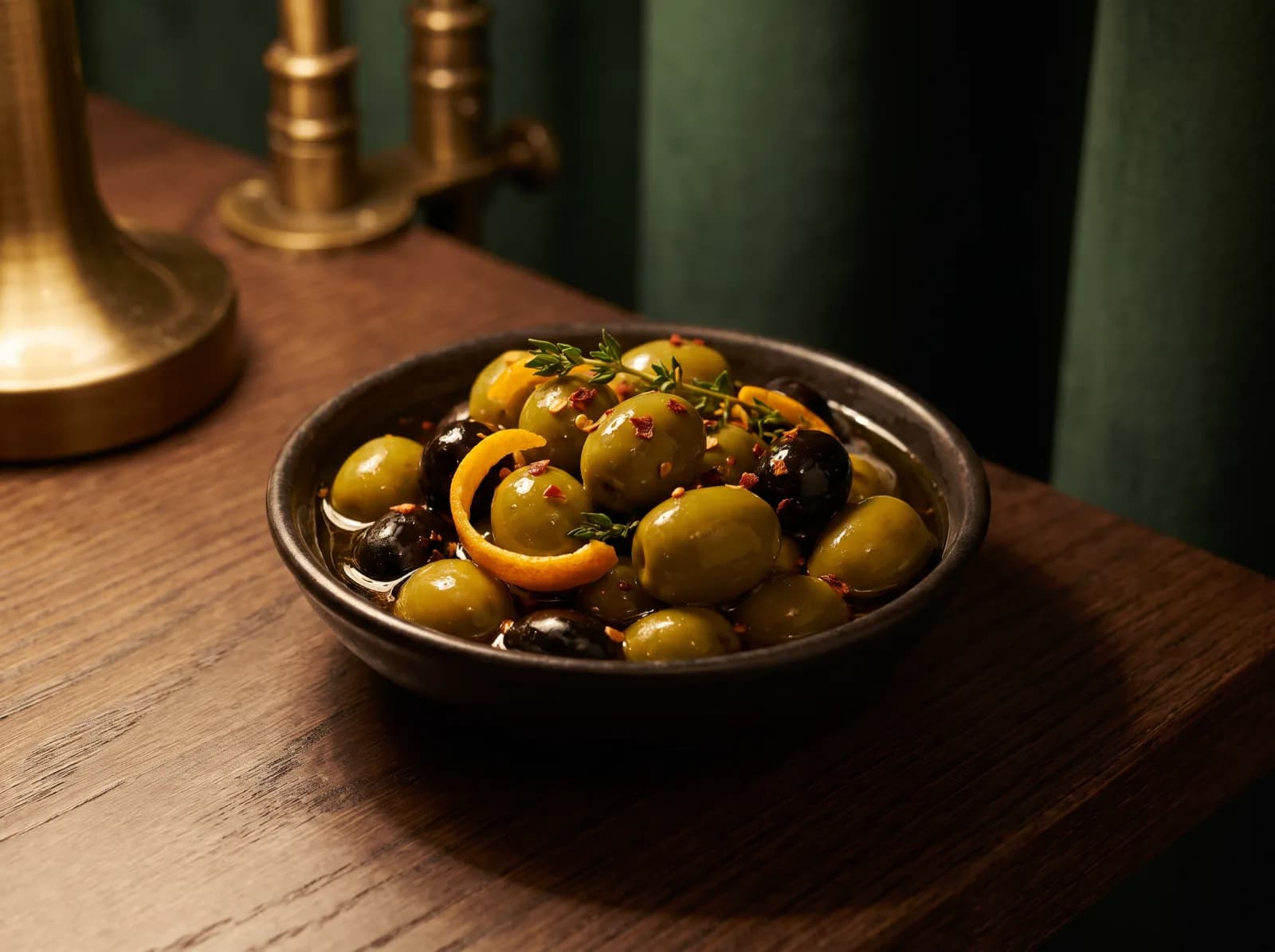 Warm Olives, Orange & Thyme